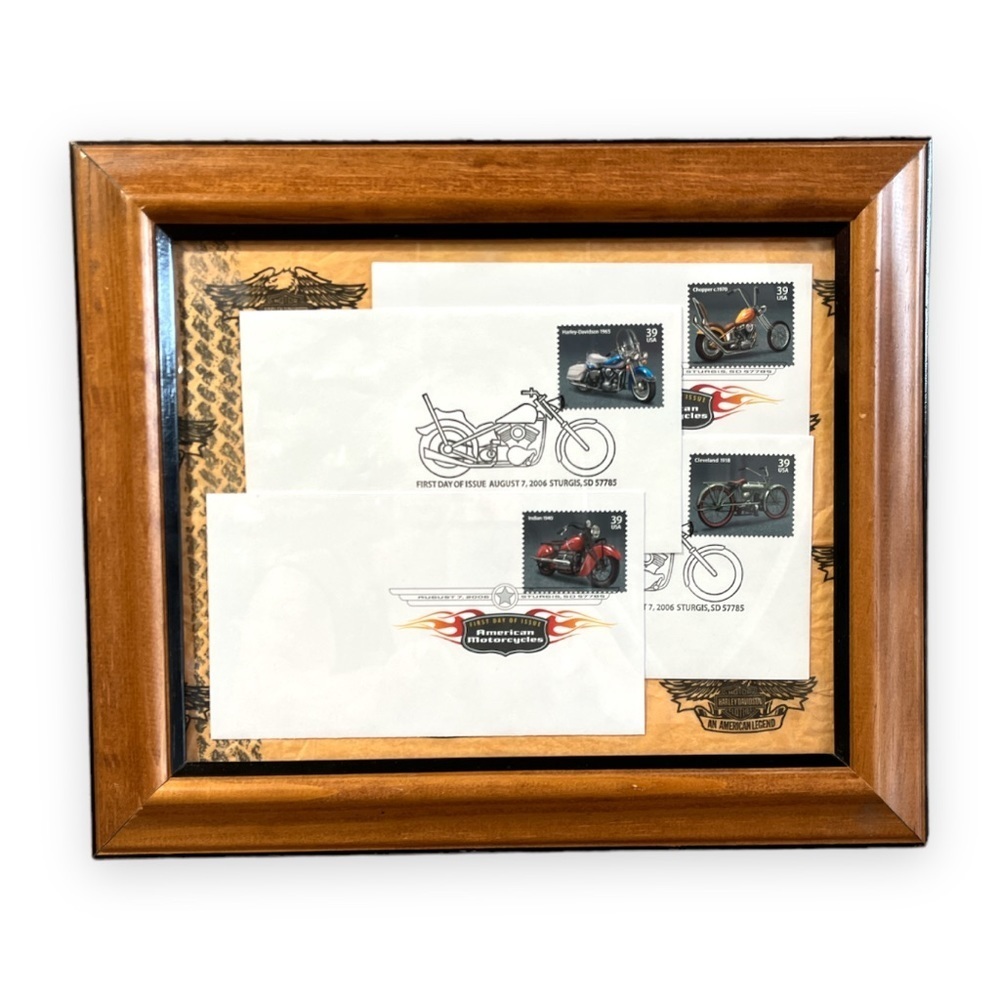 Framed Stamps 2006 Sturgis SD First‎ Day of Issue American Motorcycle Harley NEW